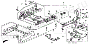 B-40-10 FRONT SEAT COMPONENTS(L.) (POWER)