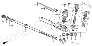B-33-20 POWER STEERING GEAR BOX COMPONENTS (LH)