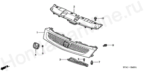 B-45-1 FRONT GRILLE (-'03)(2)