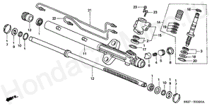 B-33-20 POWER STEERING GEAR BOX COMPONENTS (LH)(1)