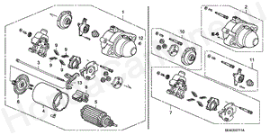 STARTER MOTOR (MITSUBA) E-7-11 STARTER MOTOR (MITSUBA)