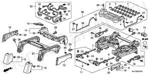 B-40-10 FRONT SEAT COMPONENTS(L.) (8WAY POWER SEAT)