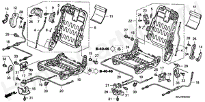 B-40-45 MIDDLE SEAT COMPONENTS(1)