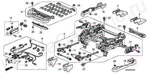B-40-21 FRONT SEAT COMPONENTS(R.) (POWER SEAT)