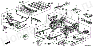 B-40-11 FRONT SEAT COMPONENTS(L.) (POWER SEAT)