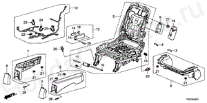 B-40-21 FRONT SEAT COMPONENTS(R.) (POWER SEAT)