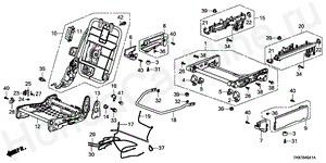 B-40-41 MIDDLE SEAT COMPONENTS(R. )