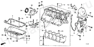 CYLINDER BLOCK/OIL PAN E-14 CYLINDER BLOCK/OIL PAN