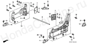 B-40-30 MIDDLE SEAT COMPONENTS (L.) (REMOVABLE SEAT)