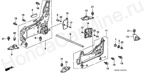 B-40-31 MIDDLE SEAT COMPONENTS (R.) (REMOVABLE SEAT)