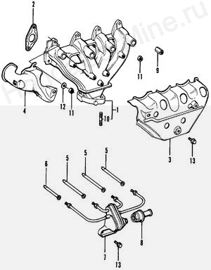  EXHAUST MANIFOLD - AIR INJECTION ('75-'76)