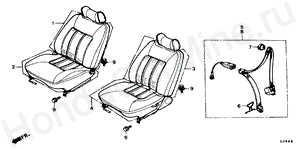 B-40 FRONT SEAT/SEATBELTS