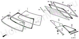 B-52 FRONT WINDSHIELD/ REAR WINDSHIELD