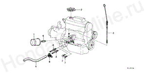 E-8 OIL FILTER/ OIL LEVEL GAUGE