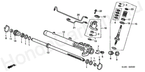 B-33-20 POWER STEERING GEAR BOX COMPONENTS (LH)