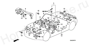 B-7-1 WIRE HARNESS (RH)