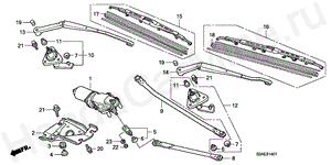 B-14-1 FRONT WINDSHIELD WIPER (RH)