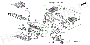 B-37-11 INSTRUMENT PANEL GARNISH (RH)