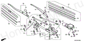 FRONT WINDSHIELD WIPER (LH) B-14 FRONT WINDSHIELD WIPER (LH)