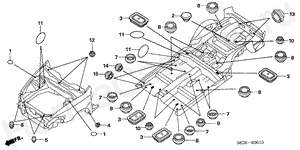 GROMMET (FRONT) B-36-10 GROMMET (FRONT)