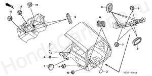 GROMMET (REAR) B-36-11 GROMMET (REAR)