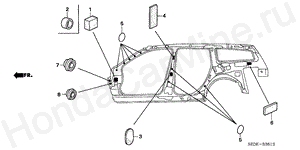 GROMMET (SIDE) B-36-13 GROMMET (SIDE)