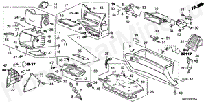 INSTRUMENT PANEL GARNISH (PASSENGER SIDE) (LH) B-37-15 INSTRUMENT PANEL GARNISH (PASSENGER SIDE) (LH)