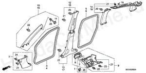 PILLAR GARNISH (LH) B-39 PILLAR GARNISH (LH)