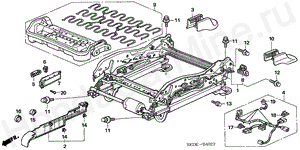 FRONT SEAT COMPONENTS (R.)(4WAY POWER SEAT) B-40-22 FRONT SEAT COMPONENTS (R.)(4WAY POWER SEAT)