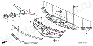 FRONT GRILLE (1) B-45 FRONT GRILLE (1)