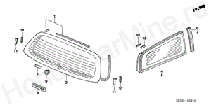 B-52-10 REAR WINDSHIELD