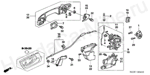 B-54-10 REAR DOOR LOCKS/OUTER HAN DLE