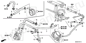 WATER HOSE (2.4L) E-15-11 WATER HOSE (2.4L)
