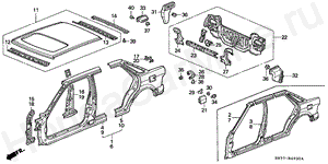 B-49-20 BODY STRUCTURE COMPONENTS (OUTER PANEL)