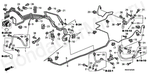 B-25-20 BRAKE LINES (VSA) (LH)