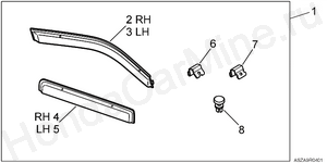 R04-09-01 Дефлекторы бок.окон,к-т