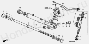 B-33-20 РУЛ. УПР. С ГУР ДЕТАЛИ РЕДУКТОРА