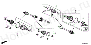 B-21-5 FRONT DRIVESHAFT SET SHOR T PARTS