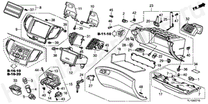 B-37-15 INSTRUMENT PANEL GARNISH( PASSENGER SIDE)(LH)