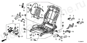 B-40-11 FRONT SEAT COMPONENTS(L.) (MANUAL HEIGHT)