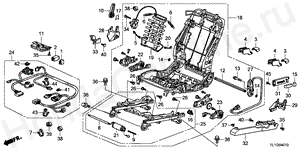 B-40-13 FRONT SEAT COMPONENTS(L.) (FULL POWER SEAT)(2)