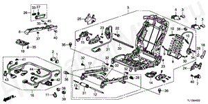 B-40-22 FRONT SEAT COMPONENTS(R.) (FULL POWER SEAT)