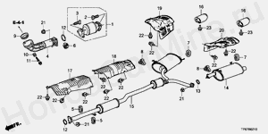 B-2-10 ВЫХЛОПНАЯ ТРУБА (ПРИВОД НА 2 КОЛЕСА)