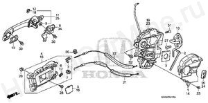  REAR DOOR LOCKS - OUTER HANDLE