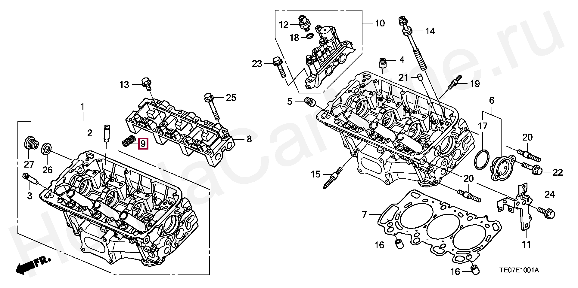 Схема двигателя j25a