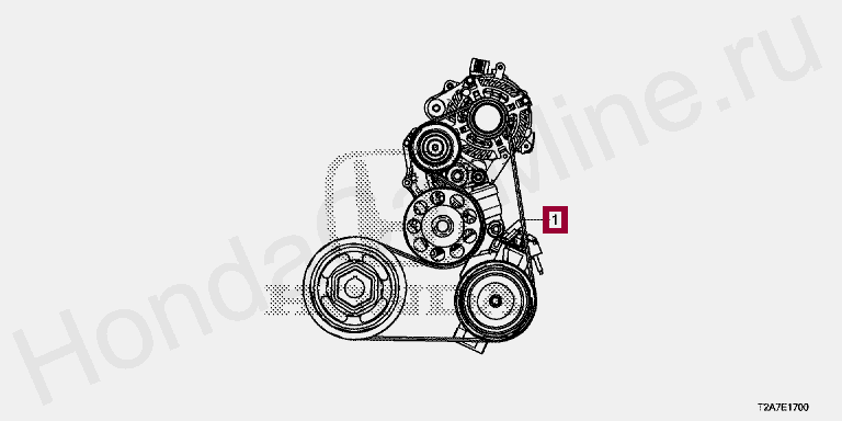 Схема обводного ремня хонда аккорд