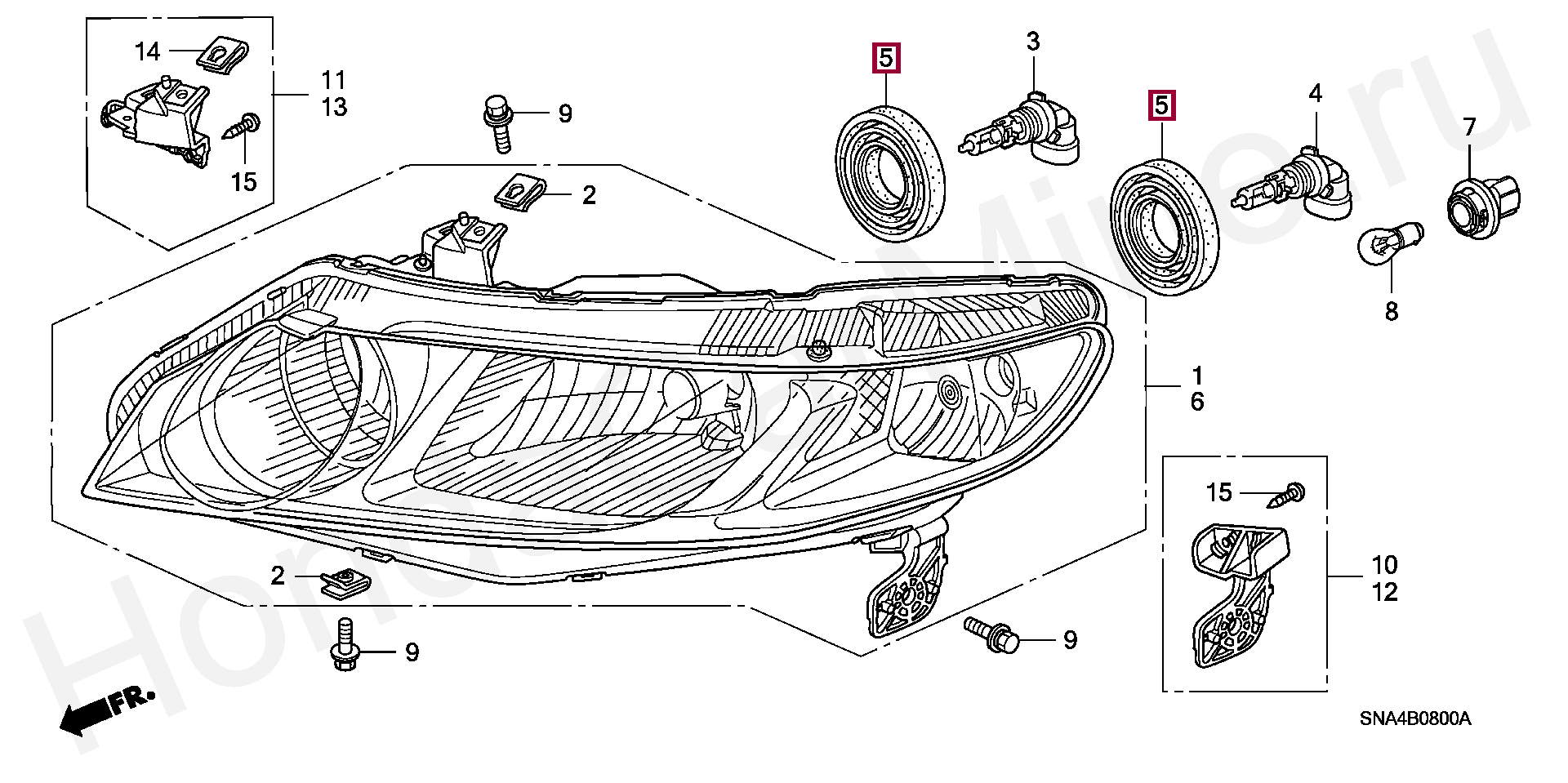 Фара хонда цивик. Фара Хонда Цивик 5д 2008 схема. 33151-Sna-a51. 33101-S84-q01. 33101-Sna-a52.
