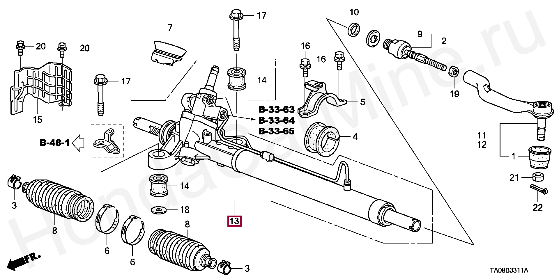 Honda 53560-ta0-a01