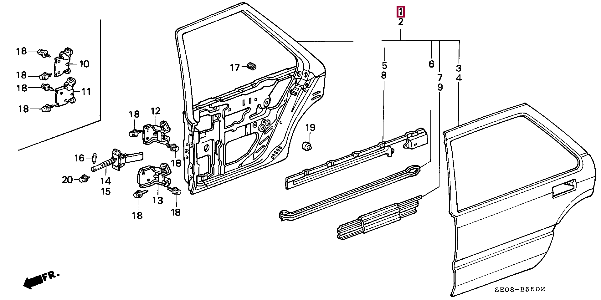 Rear door перевод. 67611-Sna-a00zz. Кузовные запчасти Хонда ca5. 66118s0a300zz. 67510-SDC-a10zz.