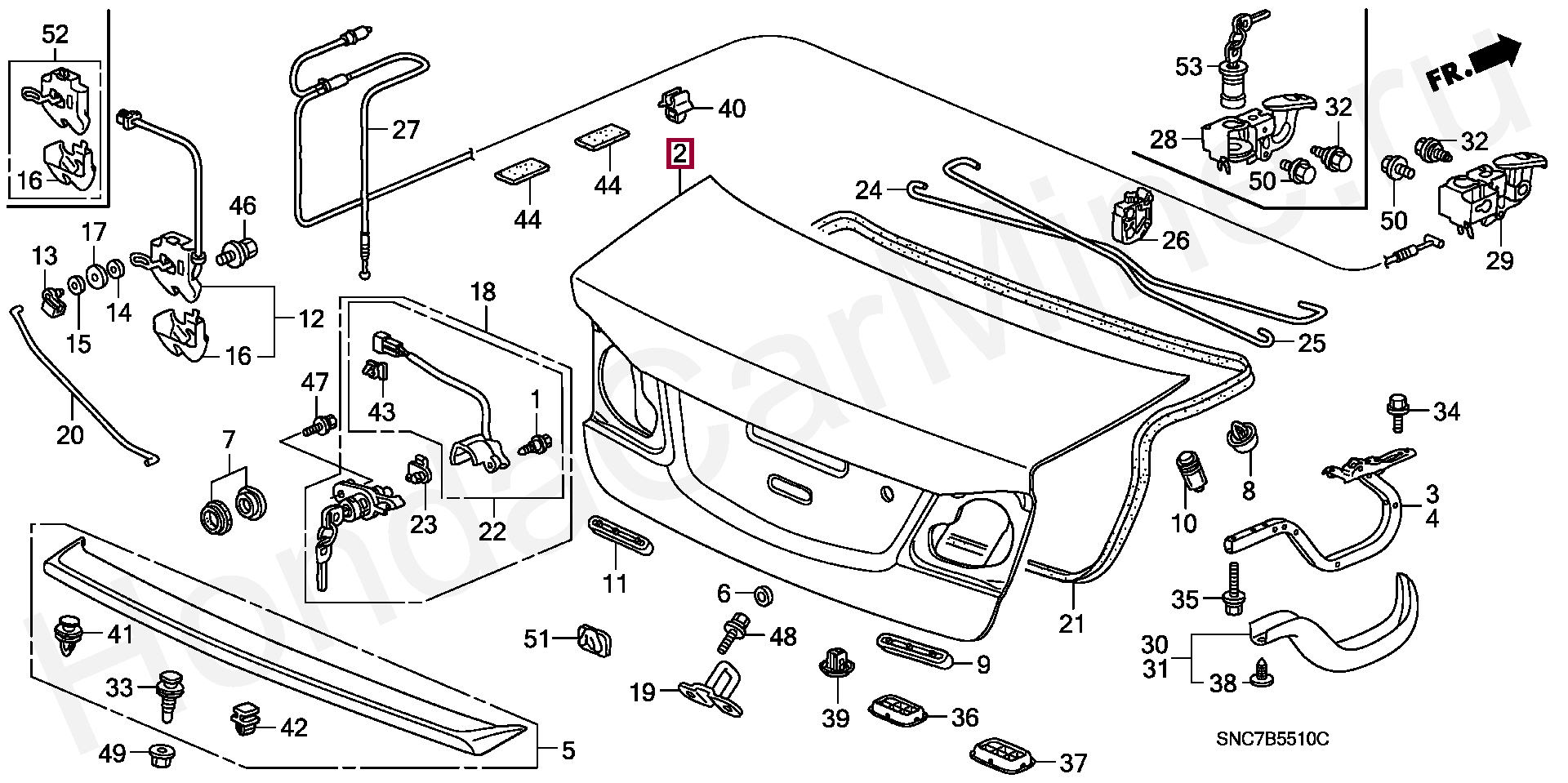 Запчасти honda. Каталог запчастей Хонда. 71700 SND j01.